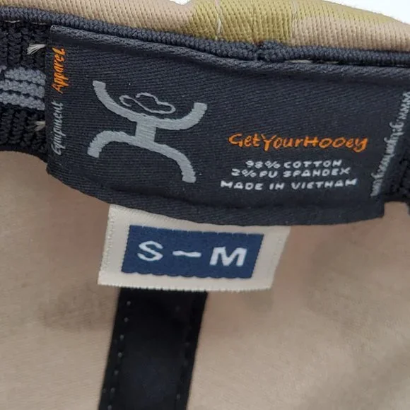 NWT Hooey Chris Kyle Brown Camo Men's Trucker Hat Flexfit American Flag S-M - Picture 12 of 15